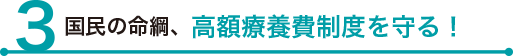 国民の命綱、高額療養費制度を守る