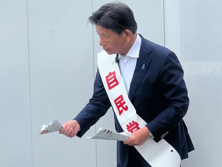 蓮田駅西口 駅前にて街頭活動