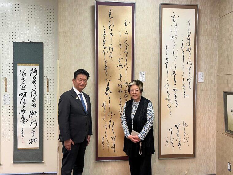 久喜総合文化会館での書道展