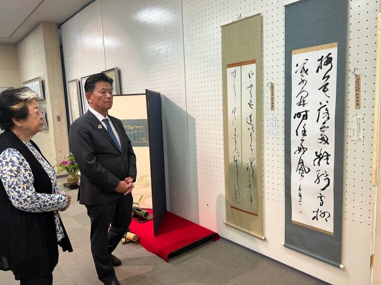 久喜総合文化会館での書道展