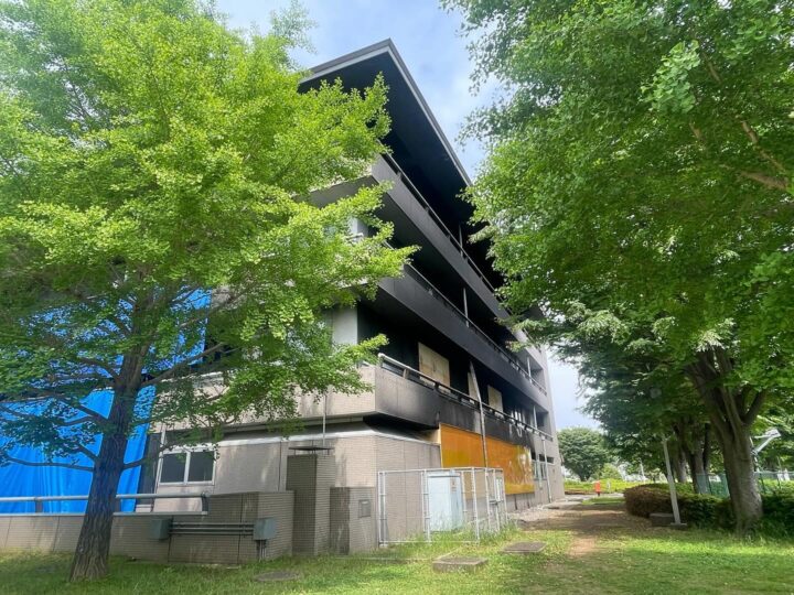 白岡市役所火災による焼失現場を視察