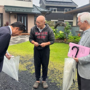 久喜市、幸手市を主に地元でお世話になっている方々へご挨拶廻り