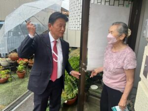 地元をご挨拶廻り