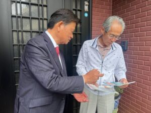 地元をご挨拶廻り