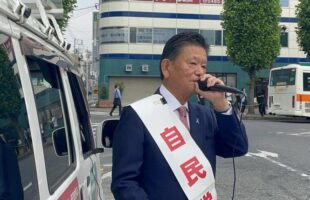 本日、久喜駅西口にてご挨拶