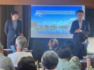 白岡市、野牛地区 渡辺聡一郎県議の県政報告会