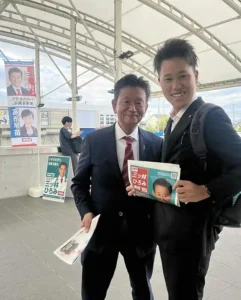 本日、東鷲宮駅にて街頭活動。高市早苗自民党新総裁に大きな期待の声