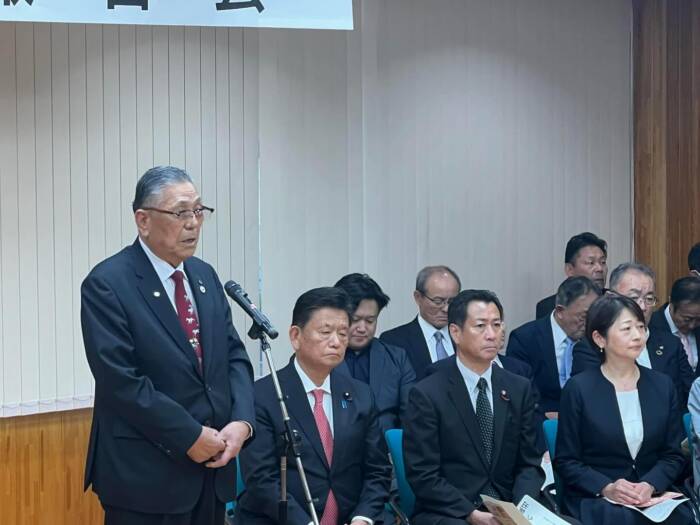 梅田修一市長、市政報告会