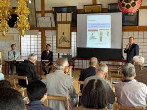 白岡市観福寺にて野牛文化財愛護会総会