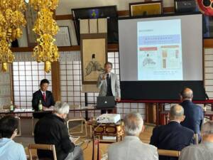 白岡市観福寺にて野牛文化財愛護会総会