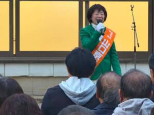 蓮田市市長選、山口京子候補打上式